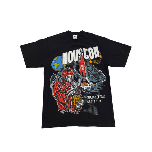 Warren Lotas Space Exploration T-Shirt Black by Warren Lotas in Clothing. Available at KershKicks for £80.00. A must-have for fans of Warren Lotas looking to elevate their style with this T-Shirt.