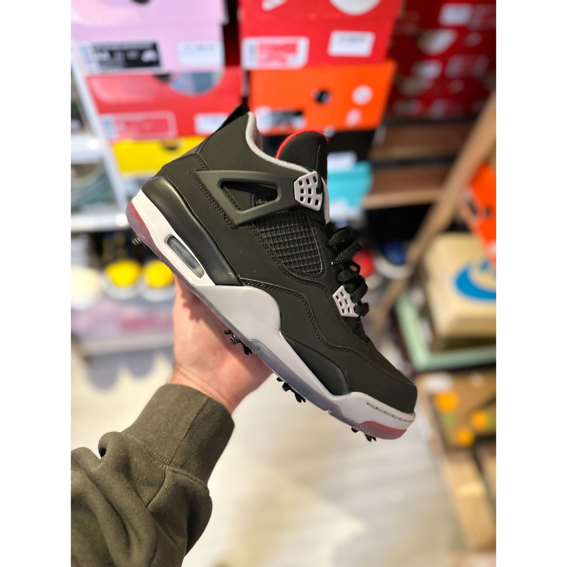 Jordan 4 Retro Golf Bred by Jordan's in Shoes. Available at KershKicks for £250.00. A must-have for fans of Jordan's looking to elevate their style with this Shoes.