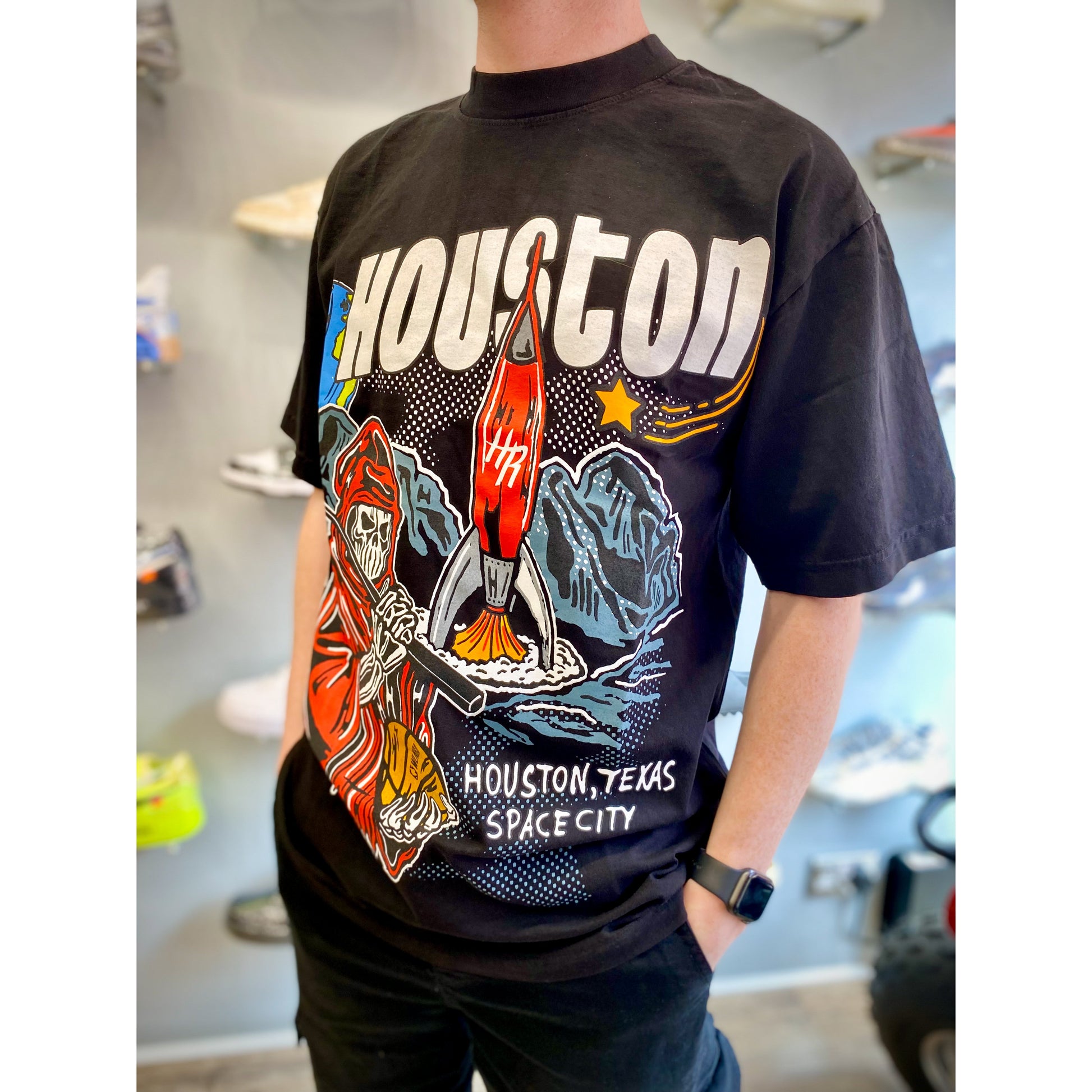 Warren Lotas Houston Astros Rockets Space City T-Shirt