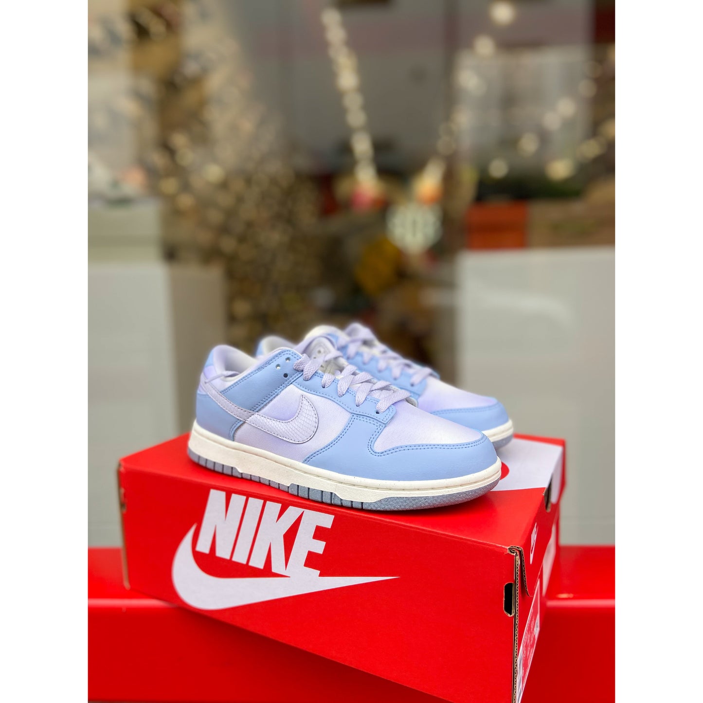 Nike Dunk Low Wmns Blue Airbrush by Nike in Shoes. Available at KershKicks for £145.00. A must-have for fans of Nike looking to elevate their style with this Shoes.