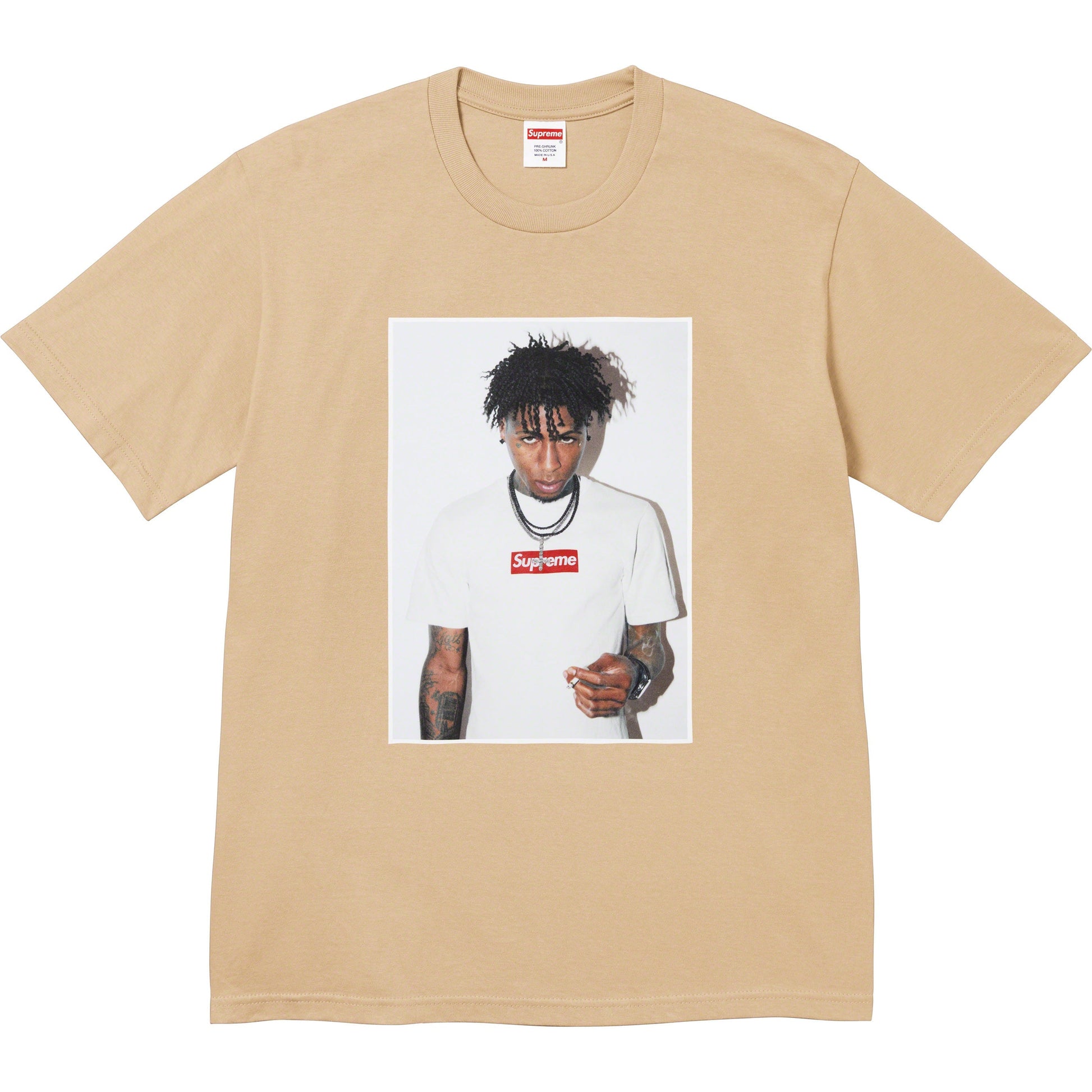 Supreme NBA Youngboy Tee Khaki by Supreme in . Available at KershKicks for £95.00. A must-have for fans of Supreme looking to elevate their style with this T-Shirt.