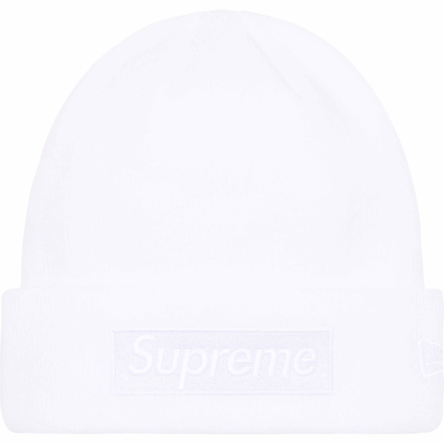 Supreme New Era Box Logo Beanie (FW23) White by Supreme in Clothing Accessories. Available at KershKicks for £85.00. A must-have for fans of Supreme looking to elevate their style with this Accessories.