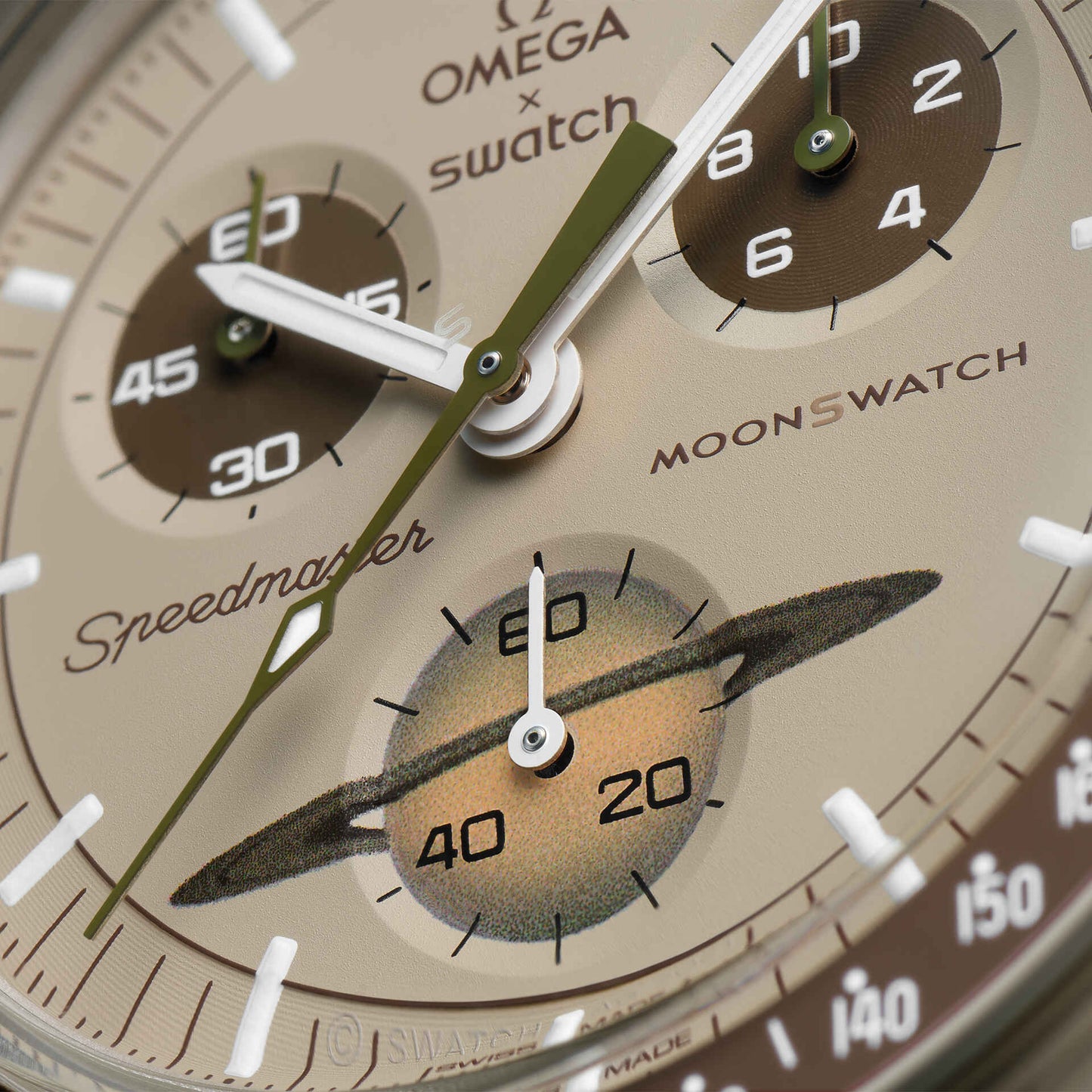 Swatch x Omega Bioceramic Moonswatch Mission To Saturn by Swatch in Clothing Accessories. Available at KershKicks for £315.00. A must-have for fans of Swatch looking to elevate their style with this Accessories.