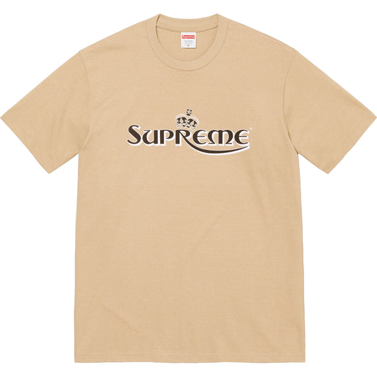 Supreme Crown Tee Khaki by Supreme in Clothing. Available at KershKicks for £75.00. A must-have for fans of Supreme looking to elevate their style with this T-Shirt.