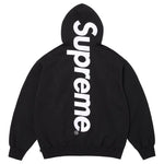 Supreme SS26 Satin Appliqué Hooded Sweatshirt Black