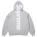 Supreme Satin Appliqué Hooded Sweatshirt Heather Grey SS26