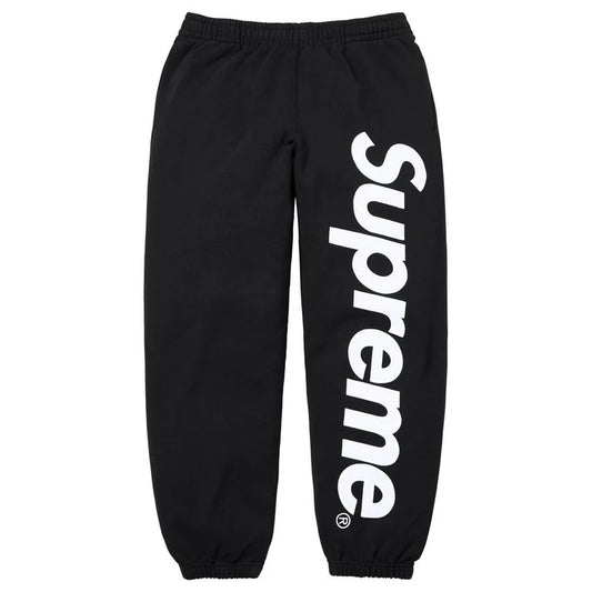 Supreme SS26 Satin Appliqué Sweatpant Black