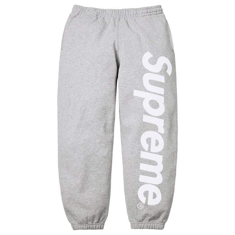 Supreme SS26 Satin Appliqué Sweatpant Grey