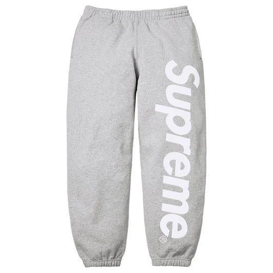 Supreme SS26 Satin Appliqué Sweatpant Grey