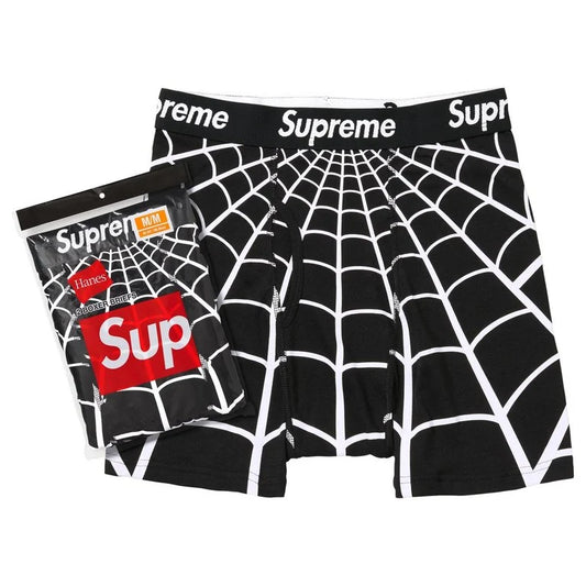Supreme Hanes Spider-Man Boxer Briefs (2 Pack) Black