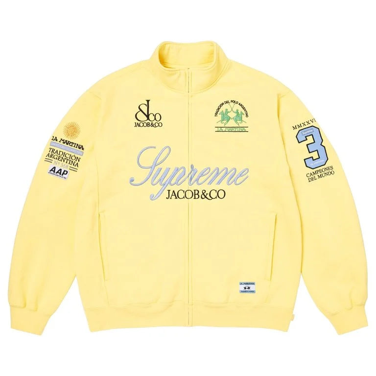 Supreme La Martina Jacob & Co Zip Up Sweatshirt Light Yellow