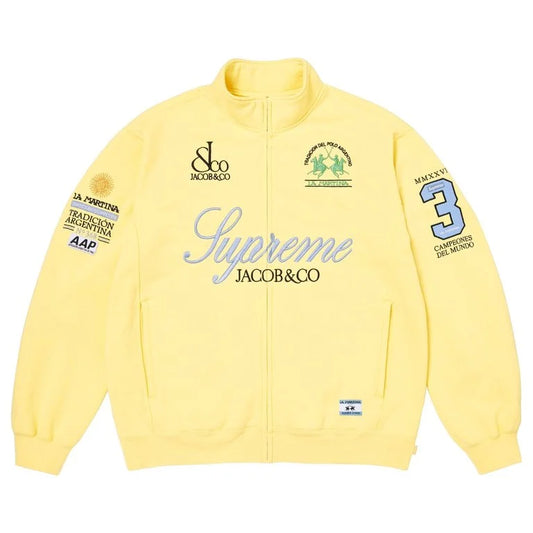 Supreme La Martina Jacob & Co Zip Up Sweatshirt Light Yellow
