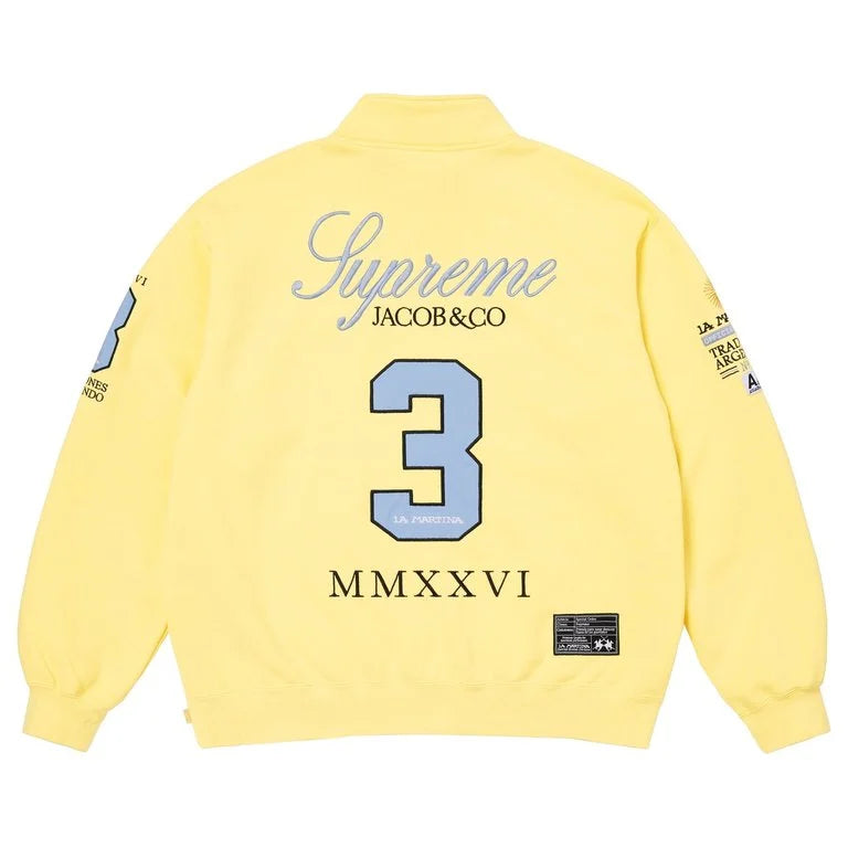 Supreme La Martina Jacob & Co Zip Up Sweatshirt Light Yellow
