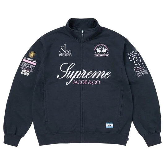 Supreme La Martina Jacob & Co Zip Up Sweatshirt Navy