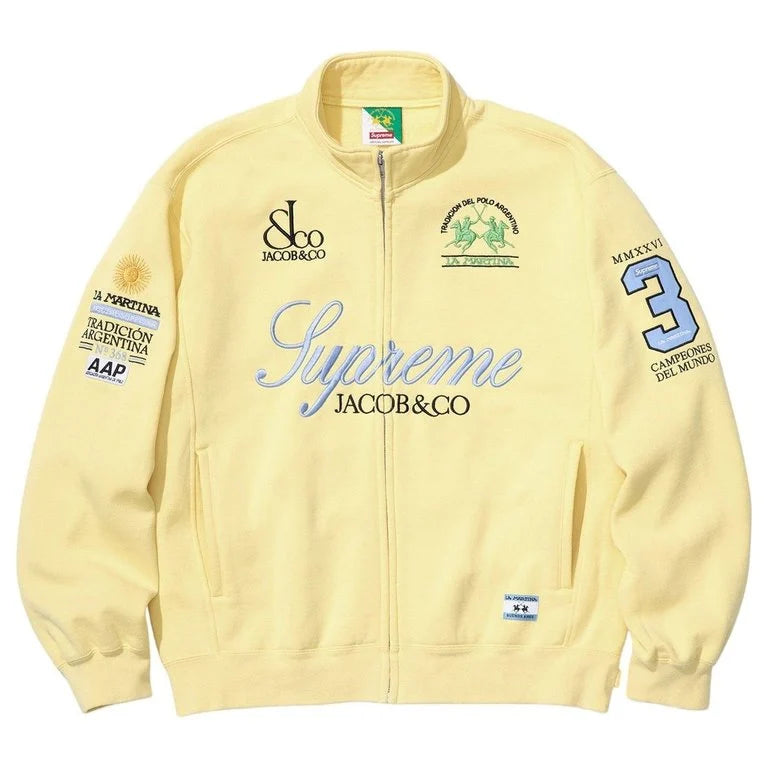Supreme La Martina Jacob & Co Zip Up Sweatshirt Light Yellow