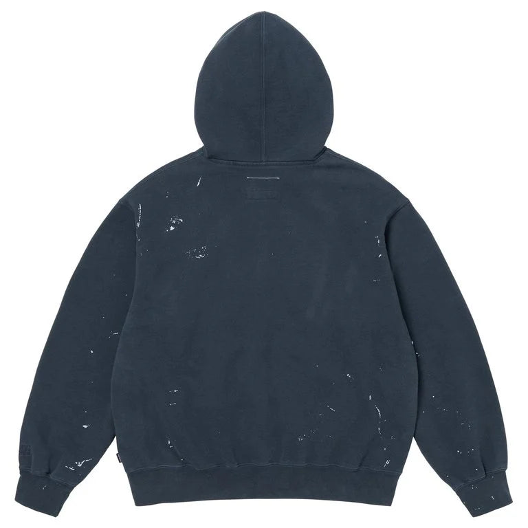 Supreme MM6 Maison Margiela Box Logo Zip Up Hooded Sweatshirt Navy