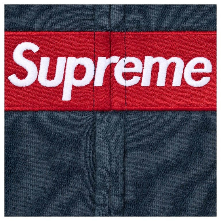 トップス Supreme MM6 Box Logo Zip Up size M Supreme MM6 Maison Margiela Box Logo Zip Up Hooded Sweatshirt Navy