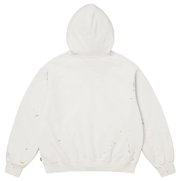 Supreme MM6 Maison Margiela Box Logo Zip Up Hooded Sweatshirt White