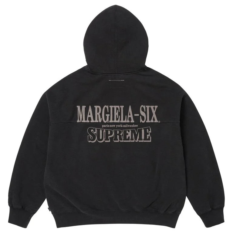 Supreme MM6 Maison Margiela Eagle Zip Up Hooded Sweatshirt Black