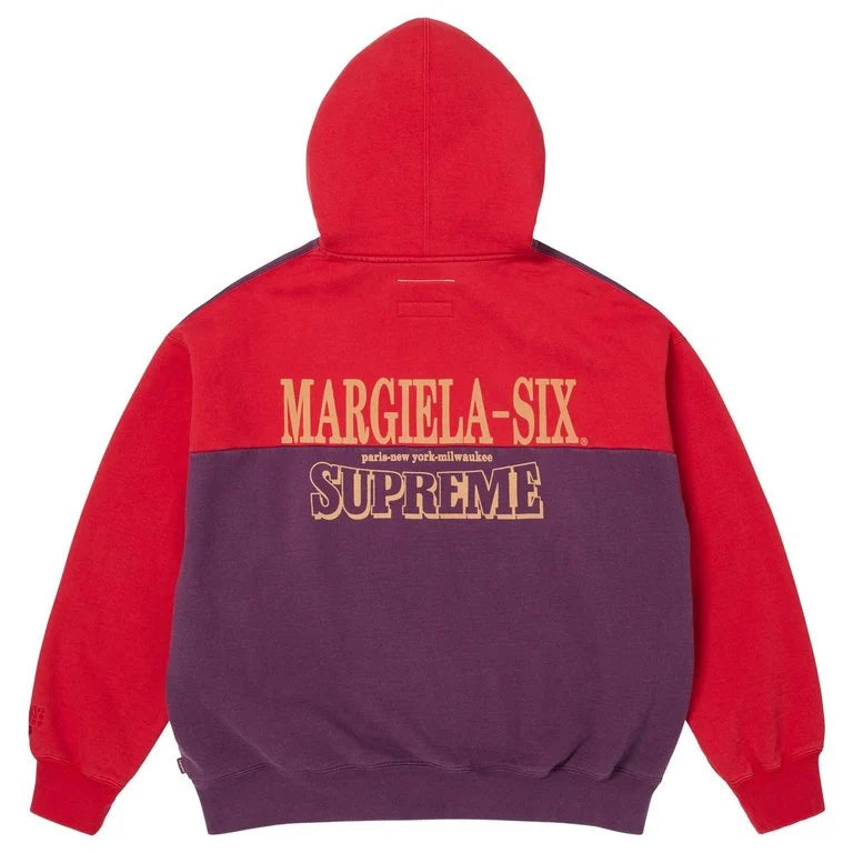 Supreme MM6 Maison Margiela Eagle Zip Up Hooded Sweatshirt Red
