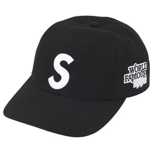 Supreme World Famous S Logo 6-Panel Hat Black | Supreme | KershKicks