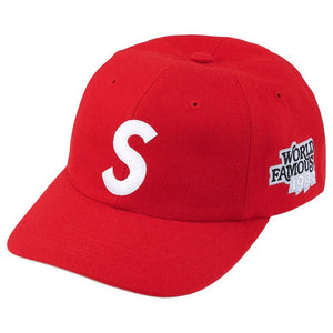 Supreme World Famous S Logo 6-Panel Hat Red | Supreme | KershKicks