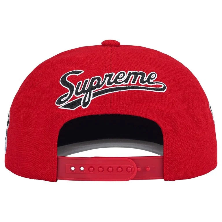 Supreme World Famous S Logo 6-Panel Hat Red