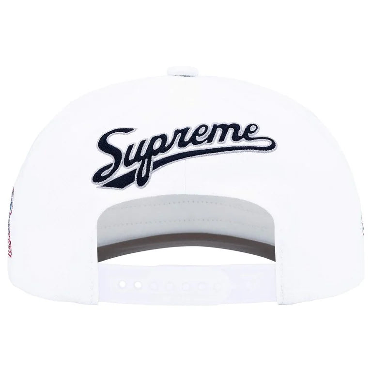 Supreme World Famous S Logo 6-Panel Hat White