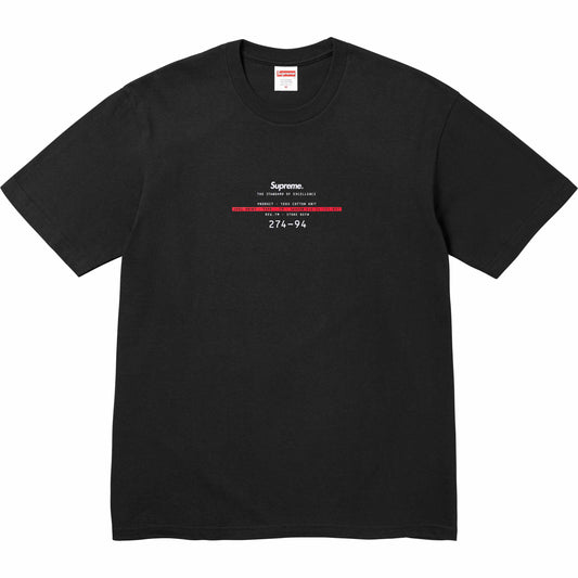 Supreme Standard Tee Black by Supreme in . Available at KershKicks for £75.00. A must-have for fans of Supreme looking to elevate their style with this T-Shirt.