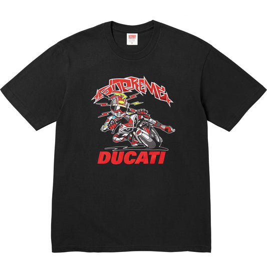SUPREME®/DUCATI® BIKE TEE BLACK by Supreme in . Available at KershKicks for £95.00. A must-have for fans of Supreme looking to elevate their style with this T-Shirt.