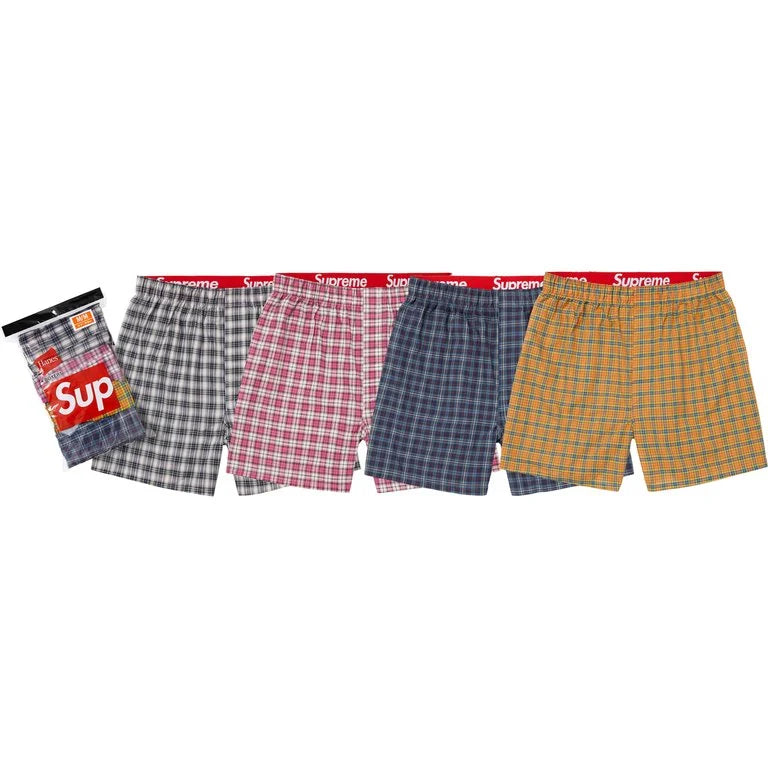 Supreme Hanes  Plaid Boxers (4 Pack)