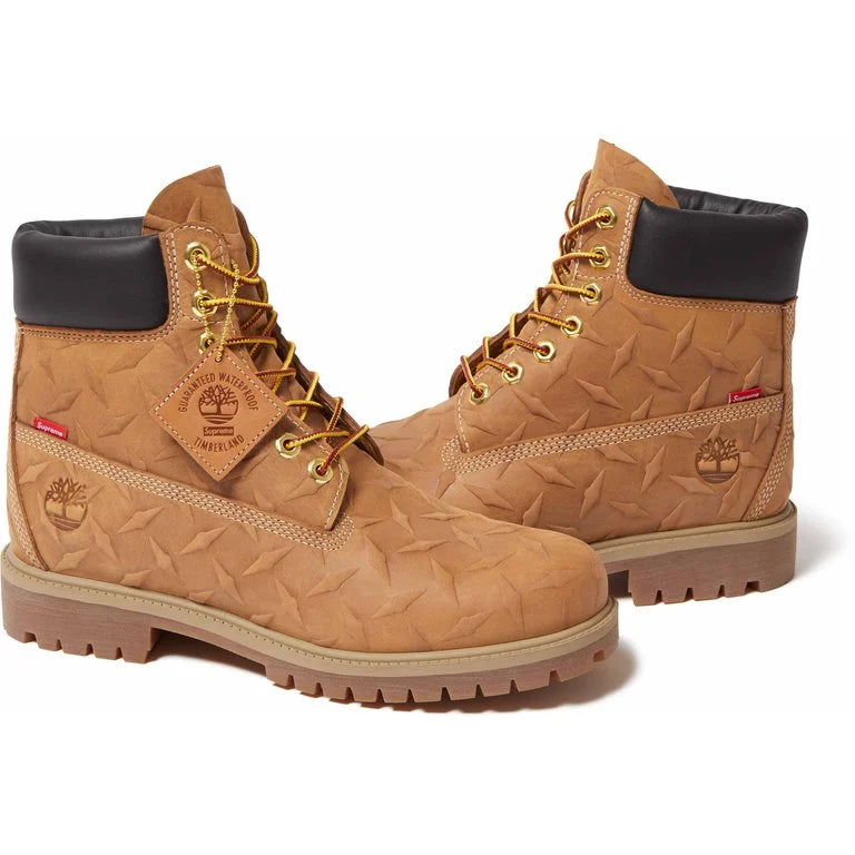 Supreme Timberland Diamond Plate 6 Premium Waterproof Boot Wheat