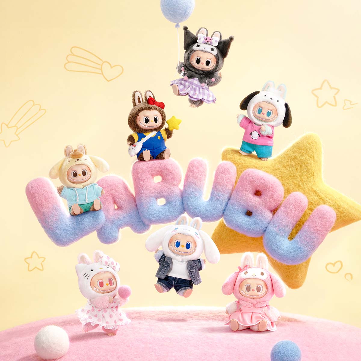 Pop Mart The Monsters Labubu × Hello Kitty and Friends/Sanrio