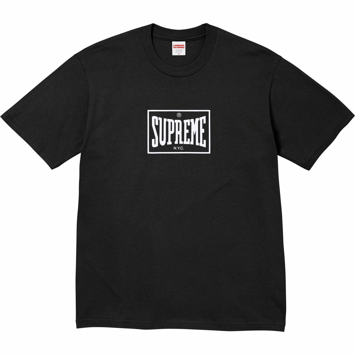 Supreme Warm Up Tee Black by Supreme in . Available at KershKicks for £85.00. A must-have for fans of Supreme looking to elevate their style with this T-Shirt.
