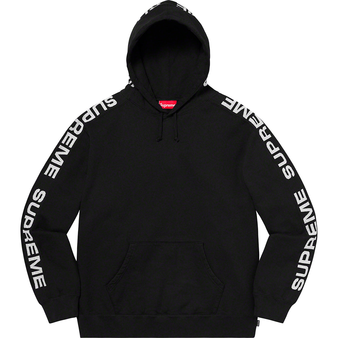 Supreme Metallic Rib Hooded Sweatshirt Black from Supreme