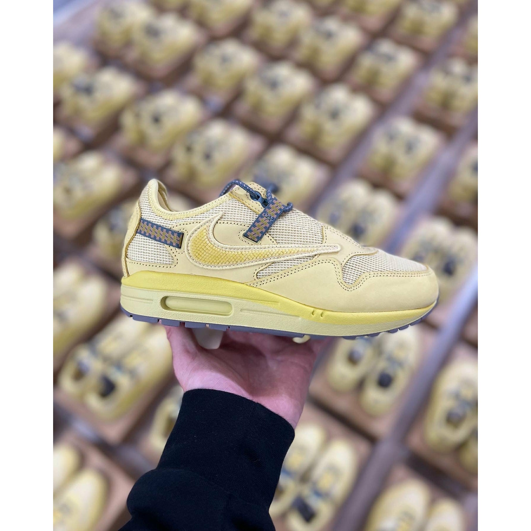 Nike Air Max 1 Travis Scott Cactus Jack Saturn Gold by Nike in Shoes. Available at KershKicks for £250.00. A must-have for fans of Nike looking to elevate their style with this Shoes.