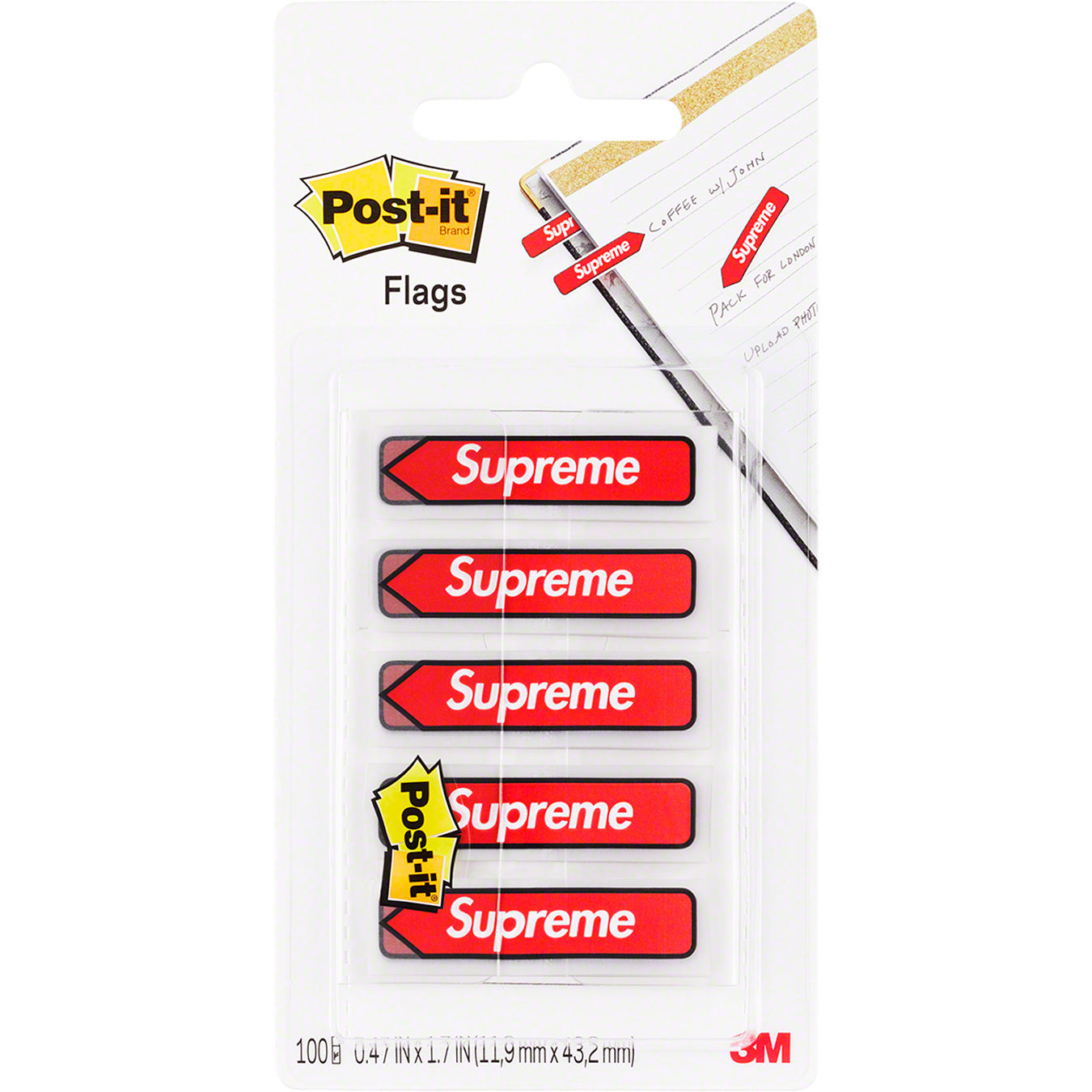 Supreme Post-it Flags by Supreme in Clothing Accessories. Available at KershKicks for £20.00. A must-have for fans of Supreme looking to elevate their style with this Accessories.