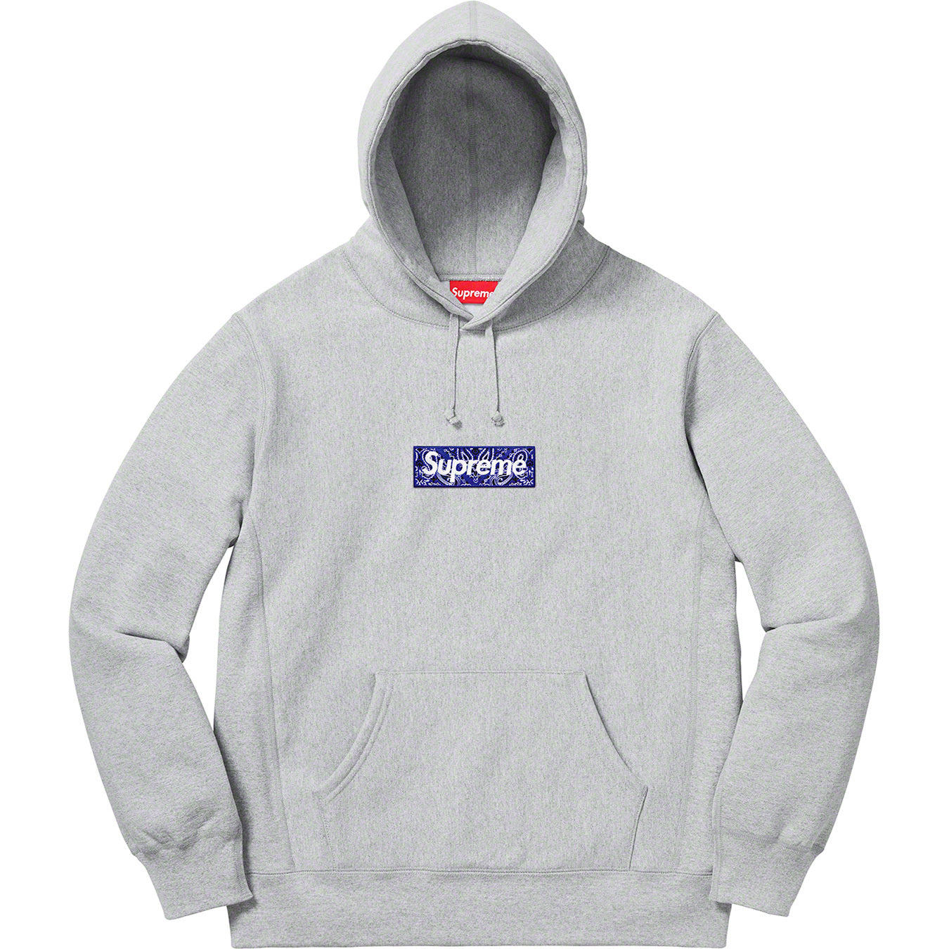 Supreme Bandana Box Logo Hooded Sweatshirt - Heather Grey by Supreme in . Available at KershKicks for £600.00. A must-have for fans of Supreme looking to elevate their style with this Hoodie.