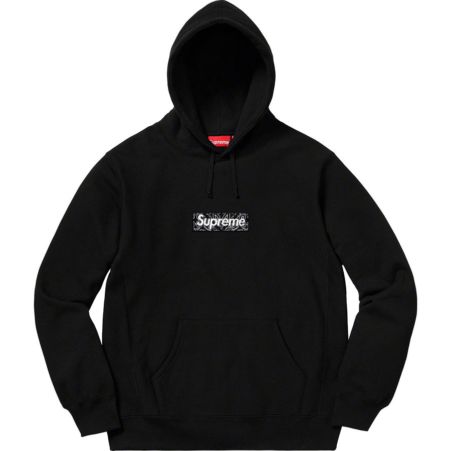 Supreme Bandana Box Logo Hooded Sweatshirt - Black from Supreme