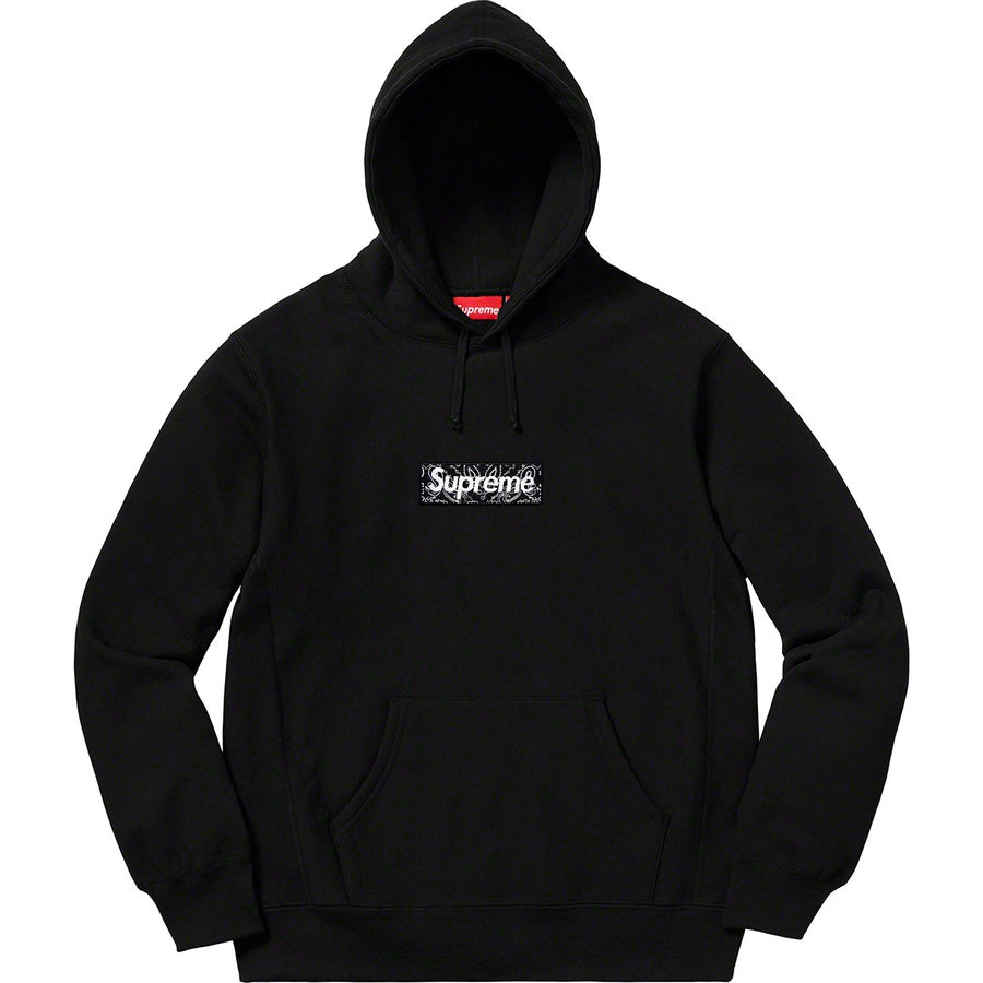 Supreme Bandana Box Logo Hooded Sweatshirt - Black by Supreme in . Available at KershKicks for £450.00. A must-have for fans of Supreme looking to elevate their style with this Hoodie.