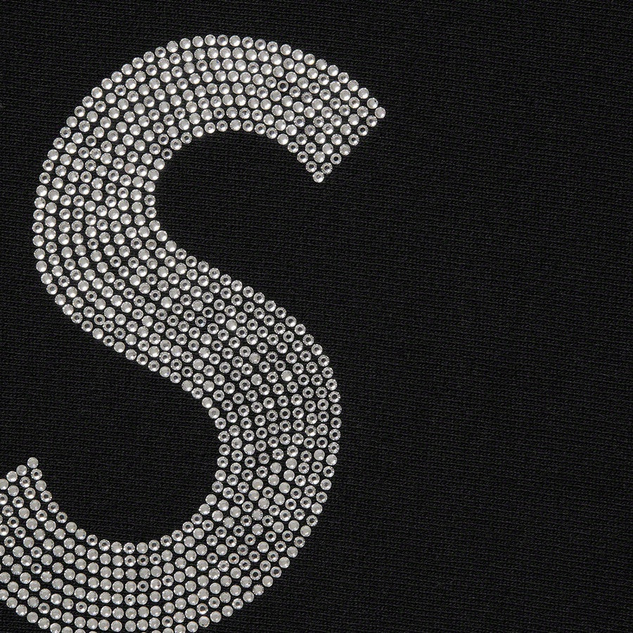 Supreme Swarovski S Logo Hooded Sweatshirt Black by Supreme in . Available at KershKicks for £300.00. A must-have for fans of Supreme looking to elevate their style with this Hoodie.