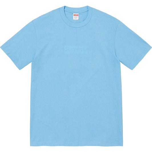 Supreme Tonal Box Logo Tee Bright Blue by Supreme in . Available at KershKicks for £95.00. A must-have for fans of Supreme looking to elevate their style with this T-Shirt.
