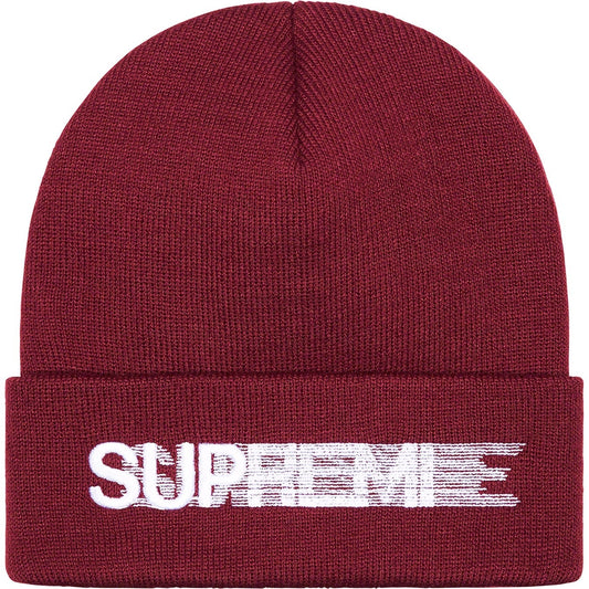 Supreme Motion Logo Beanie (SS23) Burgundy by Supreme in Hats. Available at KershKicks for £75.00. A must-have for fans of Supreme looking to elevate their style with this Hats.
