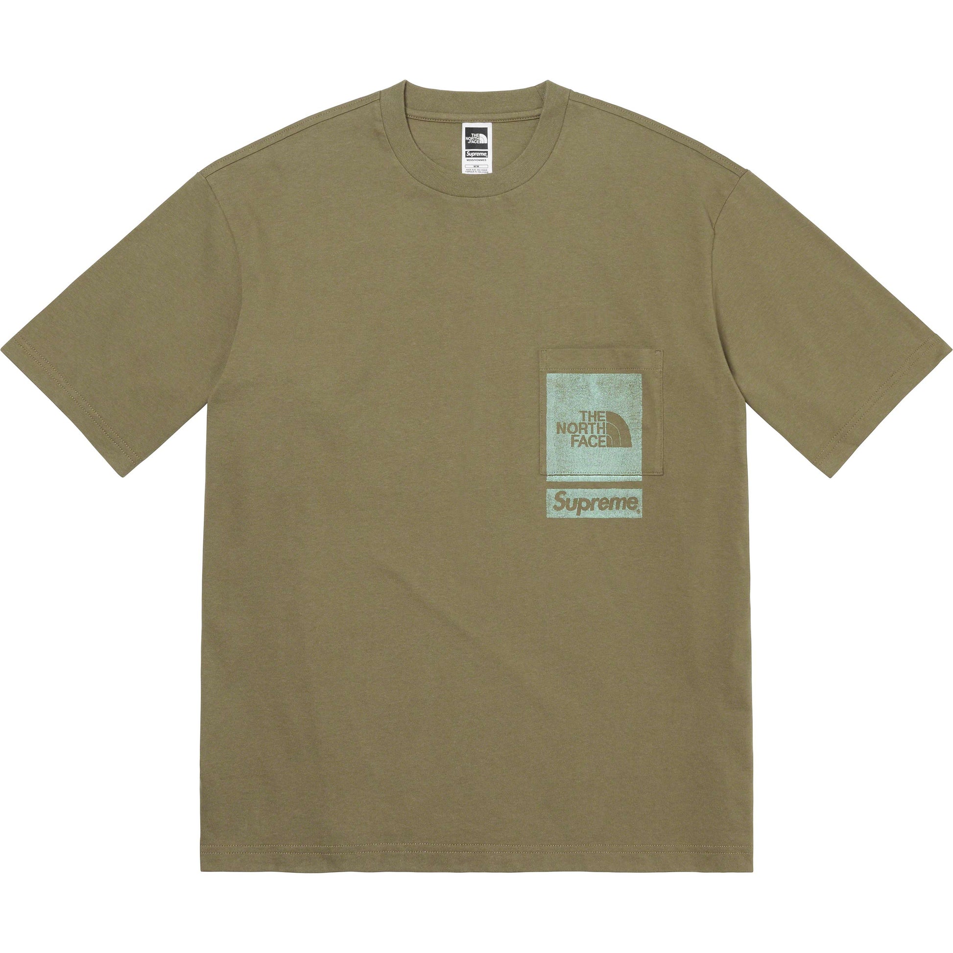 Supreme The North Face Printed Pocket Tee Olive from Supreme
