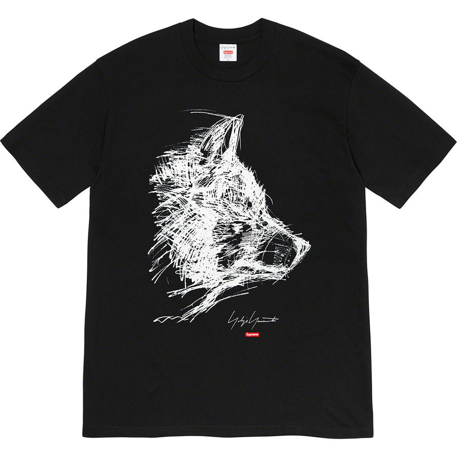Supreme Yohji Yamamoto Scribble Wolf Tee Black from Supreme