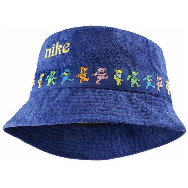 Nike x Grateful Dead Bucket Hat Blue by Nike in Hats. Available at KershKicks for £150.00. A must-have for fans of Nike looking to elevate their style with this Hats.