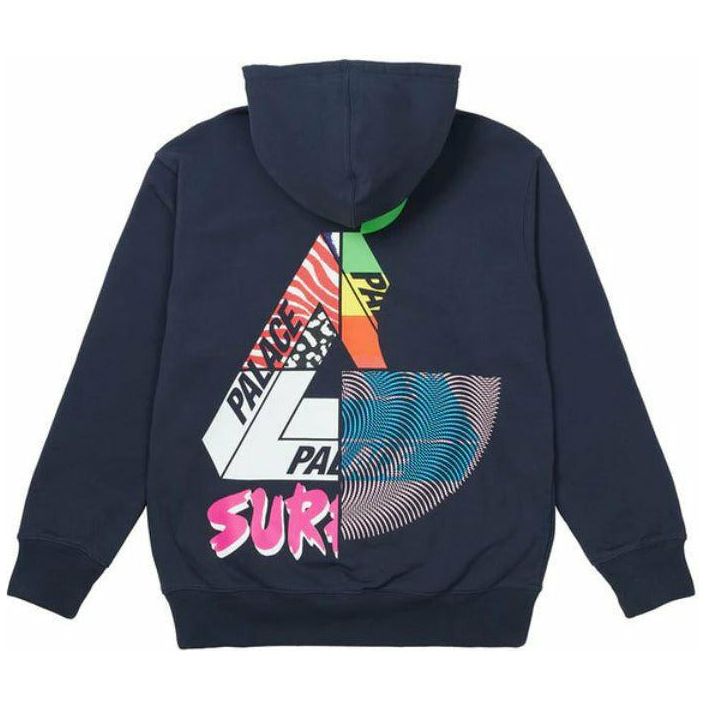 Palace Mix Up Hood Navy by Palace in . Available at KershKicks for £175.00. A must-have for fans of Palace looking to elevate their style with this Hoodie.