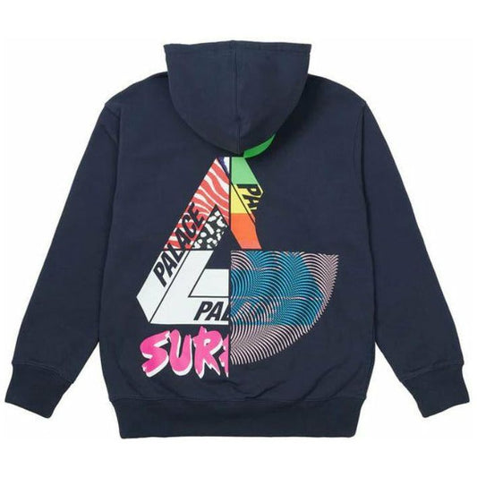 Palace Mix Up Hood Navy by Palace in . Available at KershKicks for £175.00. A must-have for fans of Palace looking to elevate their style with this Hoodie.