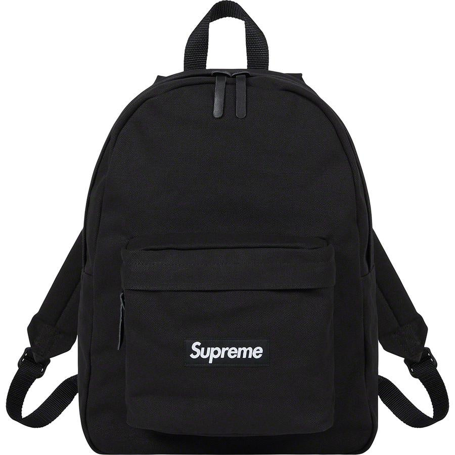 Supreme Canvas Backpack Black by Supreme in Handbags, Wallets & Cases. Available at KershKicks for £125.00. A must-have for fans of Supreme looking to elevate their style with this Bag.