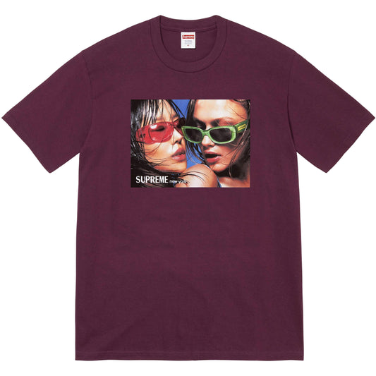 Supreme Eyewear Tee Eggplant by Supreme in . Available at KershKicks for £80.00. A must-have for fans of Supreme looking to elevate their style with this T-Shirt.
